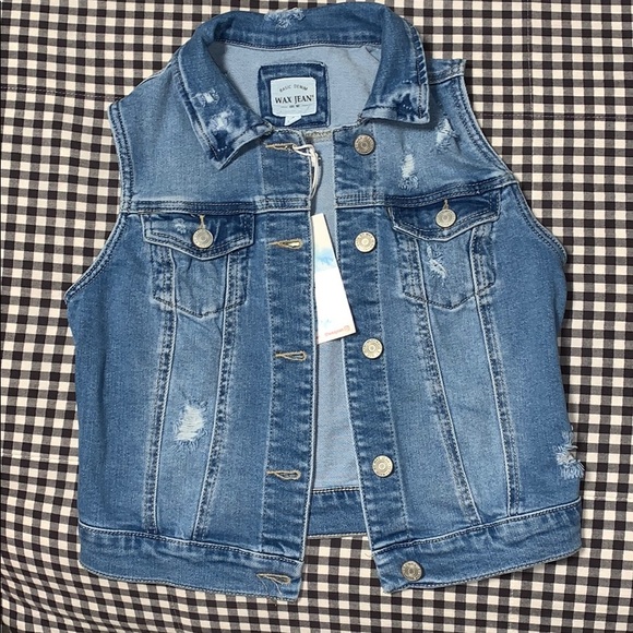 NWT Jean Vest ( lightly distressed ) - Picture 1 of 4